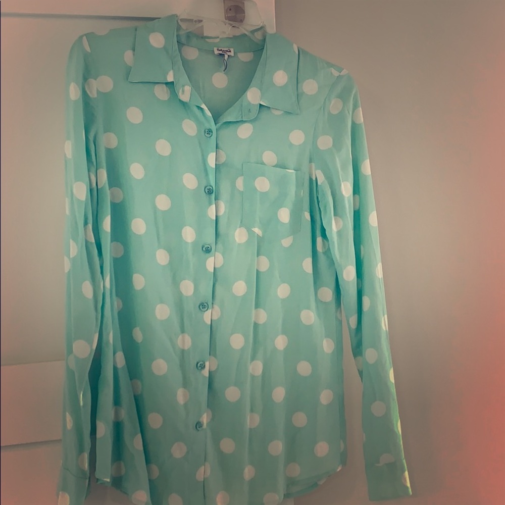 Splendid Polka dot Women’s Button up Blouse GUC